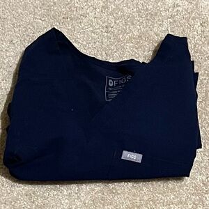 Navy Catarina figs scrub top
